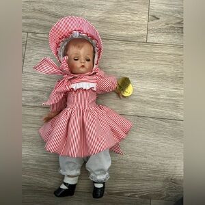 Vintage Effanbee 1994 Patsy Joan Doll 15 inch w/Stand & Wrist Tag